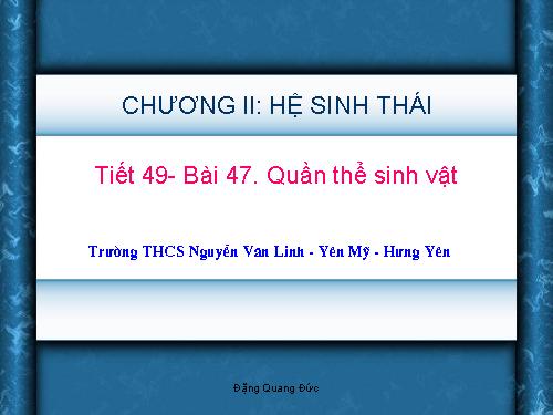 Bài 47. Quần thể sinh vật