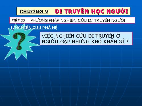 Bài 28. Phương pháp nghiên cứu di truyền người