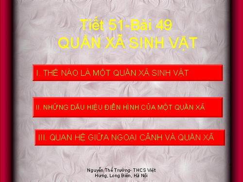 Bài 49. Quần xã sinh vật