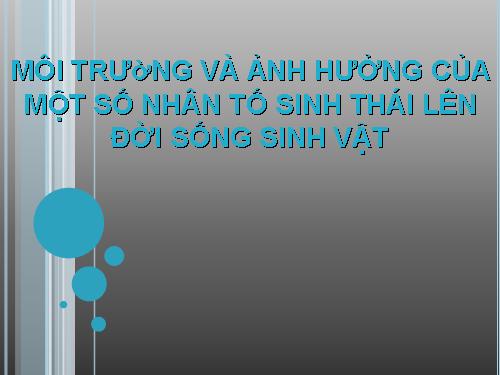 Bài 45. Thực hành: Tìm hiểu môi trường và ảnh hưởng của một số nhân tố sinh thái lên đời sống sinh vật