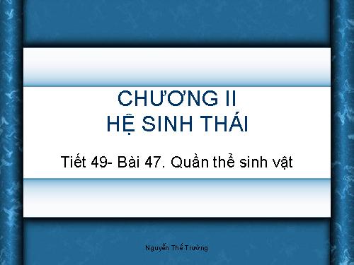 Bài 47. Quần thể sinh vật