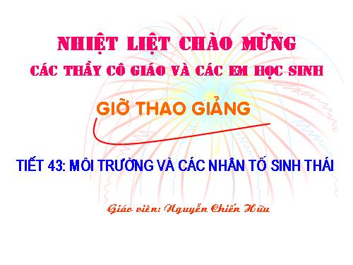 Bài 41. Môi trường và các nhân tố sinh thái