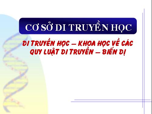 Cơ sở di truyền học