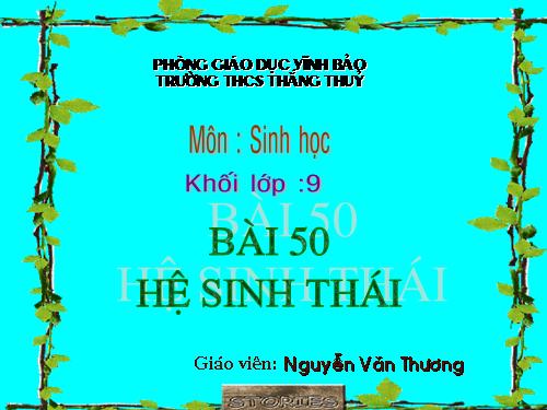 Bài 50. Hệ sinh thái