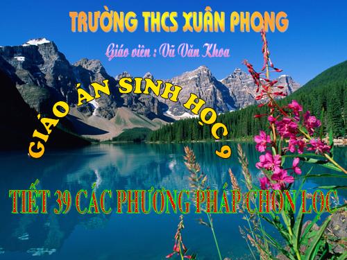 Bài 36. Các phương pháp chọn lọc