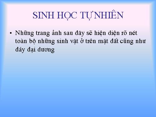 Sinh học tự nhiên