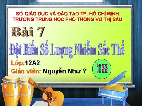 Bài 23. Đột biến số lượng nhiễm sắc thể