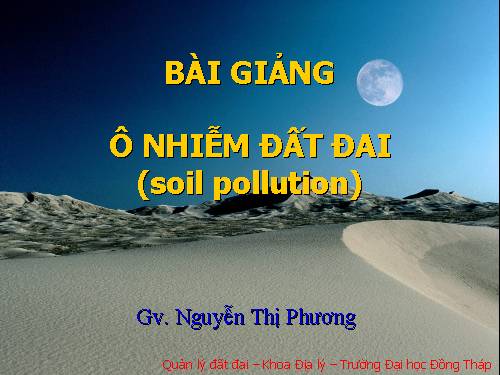 Bài 54. Ô nhiễm môi trường