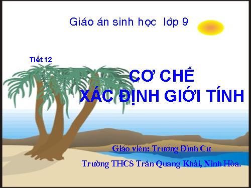 Bài 12. Cơ chế xác định giới tính