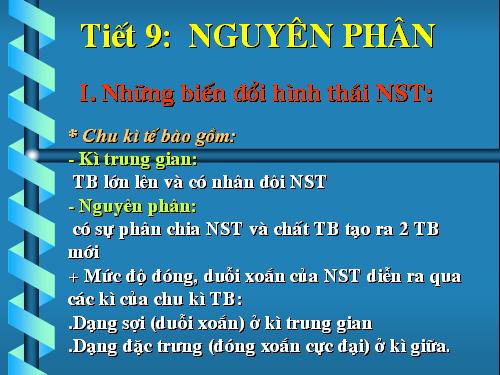 Bài 9. Nguyên phân