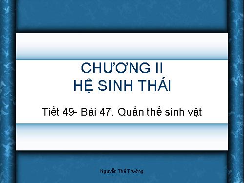 Bài 47. Quần thể sinh vật