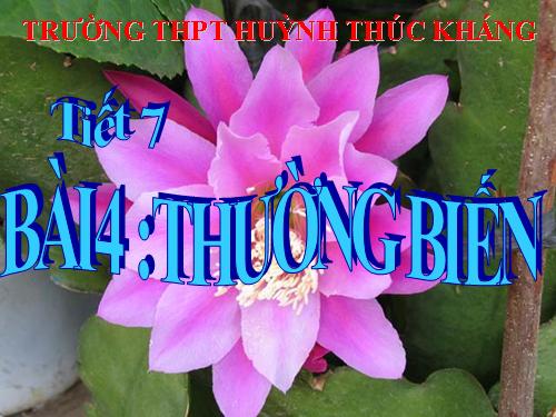 Bài 25. Thường biến