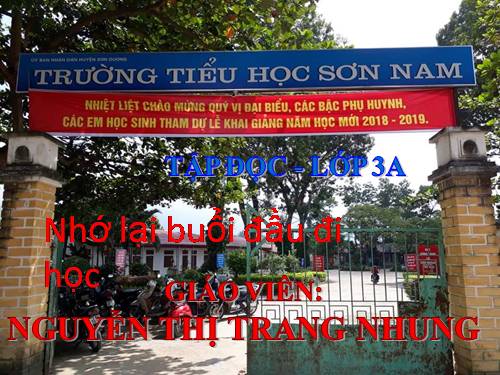 Tuần 6. Nhớ lại buổi đầu đi học