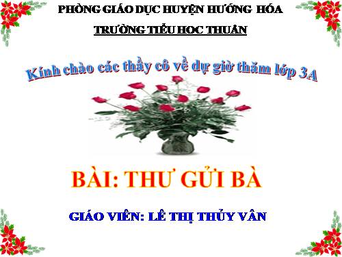 Tuần 10. Thư gửi bà