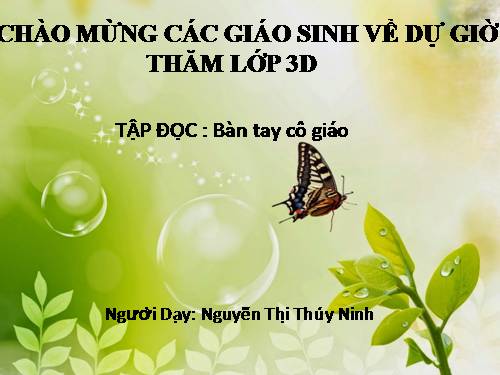 Tuần 21. Bàn tay cô giáo