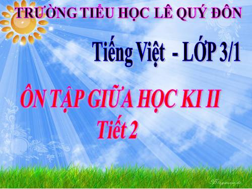 Tuần 27. Ôn tập Giữa Học kì II