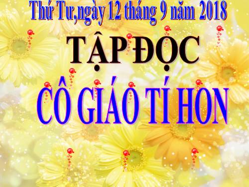 Tuần 2. Cô giáo tí hon