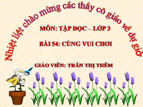 Tuần 28. Cùng vui chơi