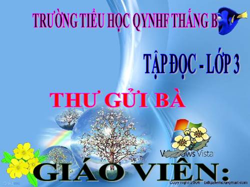 Tuần 10. Thư gửi bà