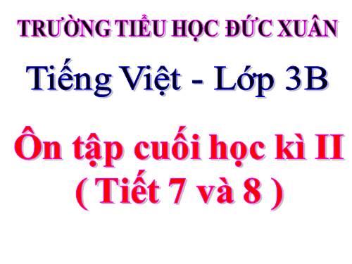 Tuần 35. Ôn tập Cuối Học kì II