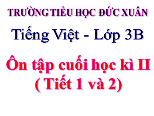 Tuần 35. Ôn tập Cuối Học kì II