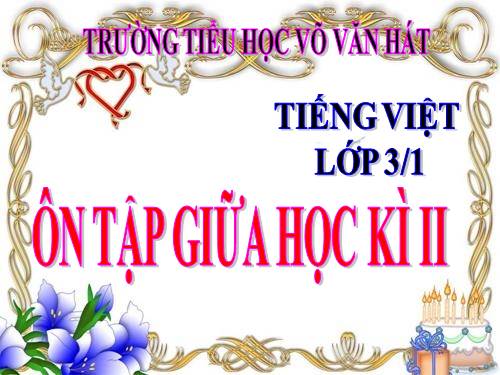 Tuần 27. Ôn tập Giữa Học kì II