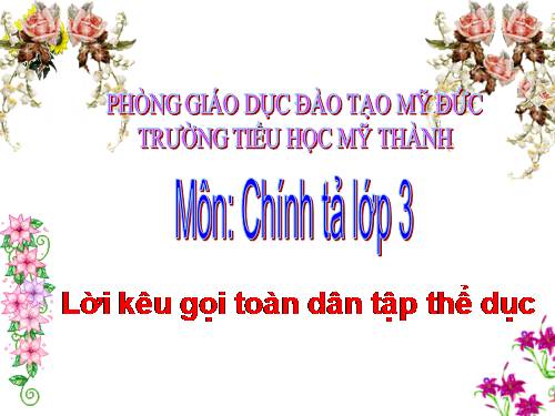 Tuần 29. Nghe-viết: Buổi học thể dục