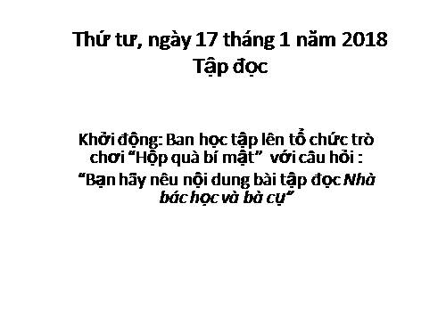 Tuần 22. Cái cầu