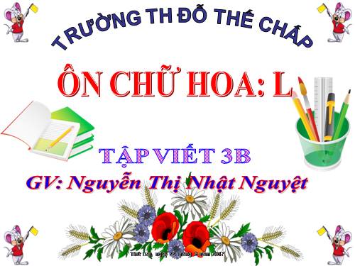 Tuần 15. Ôn chữ hoa: L