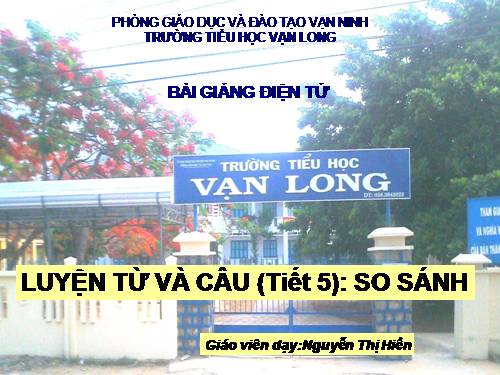 Tuần 5. So sánh