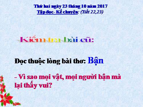 Tuần 8. Các em nhỏ và cụ già