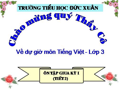 Tuần 9. Ôn tập Giữa Học kì I