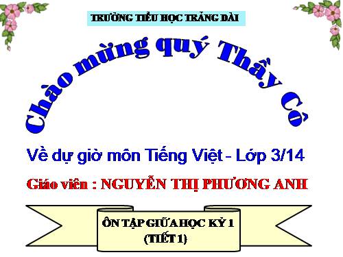 Tuần 9. Ôn tập Giữa Học kì I