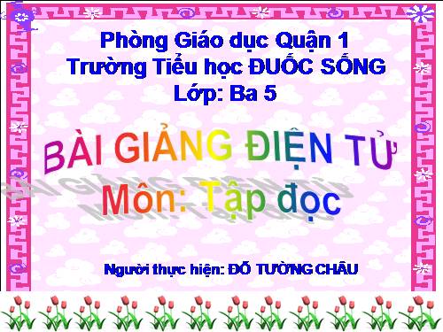 Tuần 6. Nhớ lại buổi đầu đi học