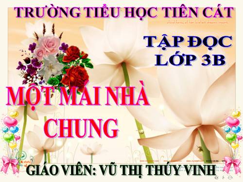 Tuần 30. Một mái nhà chung