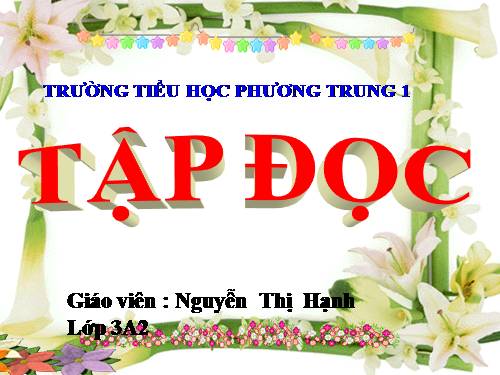 Tuần 8. Tiếng ru