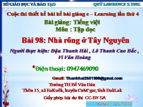 Tuần 15. Nhà rông ở Tây Nguyên