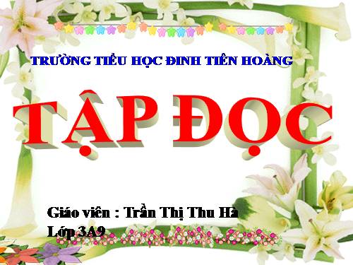 Tuần 8. Tiếng ru