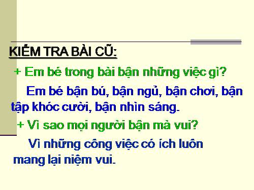 Tuần 8. Các em nhỏ và cụ già