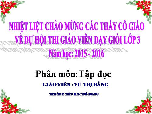 Tuần 21. Bàn tay cô giáo