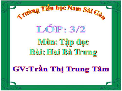 Tuần 19. Hai Bà Trưng