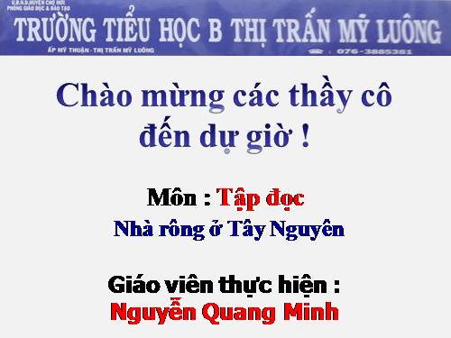 Tuần 15. Nhà rông ở Tây Nguyên