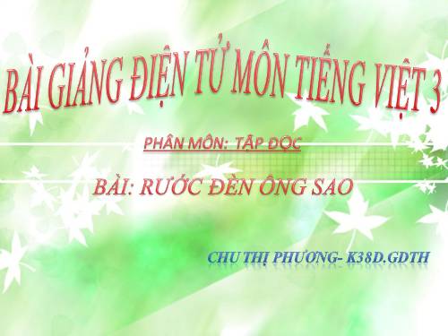 Tuần 26. Rước đèn ông sao