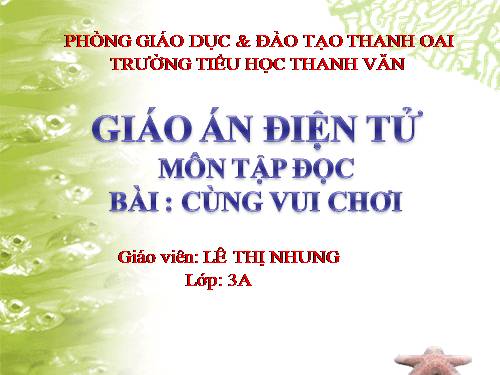 Tuần 28. Cùng vui chơi