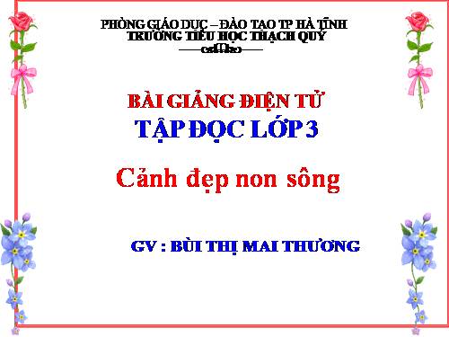 Tuần 12. Cảnh đẹp non sông