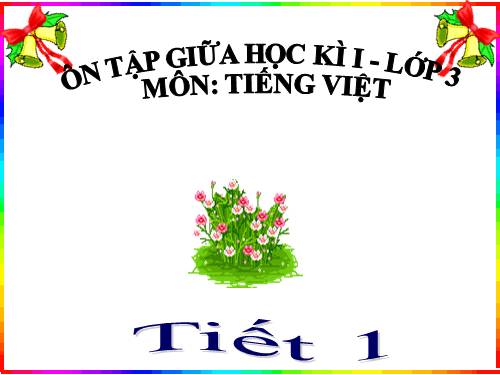 Tuần 9. Ôn tập Giữa Học kì I