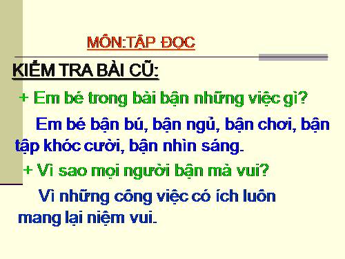 Tuần 8. Các em nhỏ và cụ già