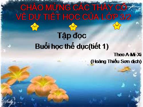 Tuần 29. Buổi học thể dục