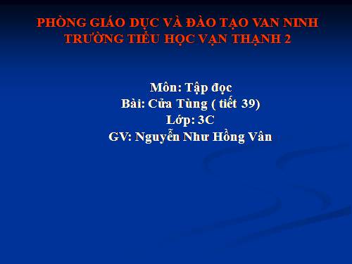 Tuần 13. Cửa Tùng