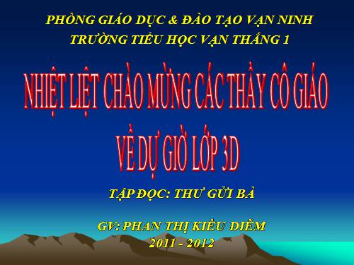 Tuần 10. Thư gửi bà